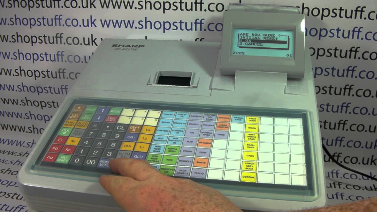 HOW TO RESET ALL SALES COUNTERS & TOTALS ON THE SHARP XE-A207/217/307/117/137/407/507 CASH REGISTERS