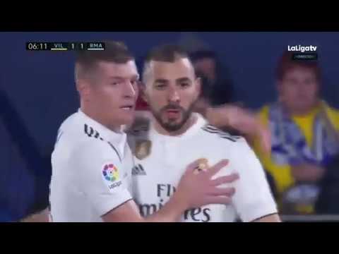 BENZEMA GOAL - VILLARREAL VS REAL MADRID 1-1 (03/01/2019) - YouTube