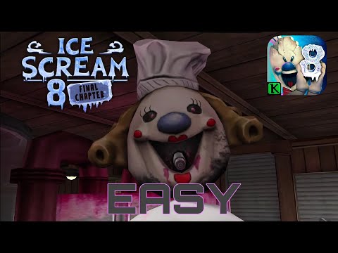 ПУГАЮСЬ БОРИСА И ПИЖАМНОГО РОДА! Прохождение на сложности изи Ice Scream 8
