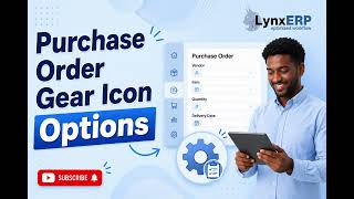 Purchase Order Gear Icon Options