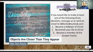 Objects Are Closer Than They Appear by Rev. Ron Rawls Sunday, February 21, 2021. Give via Givelify a