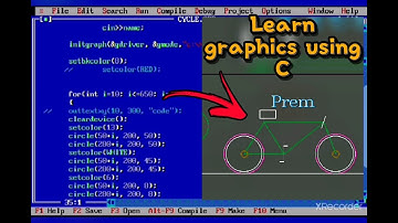 Cycle moving program ,🚲shorts || Cycle Graphic design on turboC || Using C/C++ language