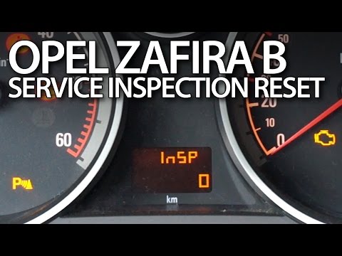Opel Vauxhall Zafira B reset service inspection reminder INSP 0