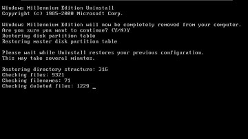 What happens if you uninstall Windows ME (Mistake Edition)