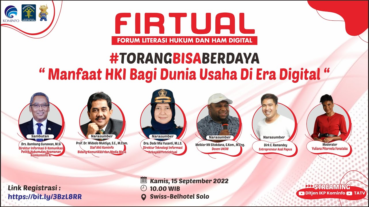 [Webinar] Firtual "Manfaat HKI Bagi Dunia Usaha Di Era Digital"