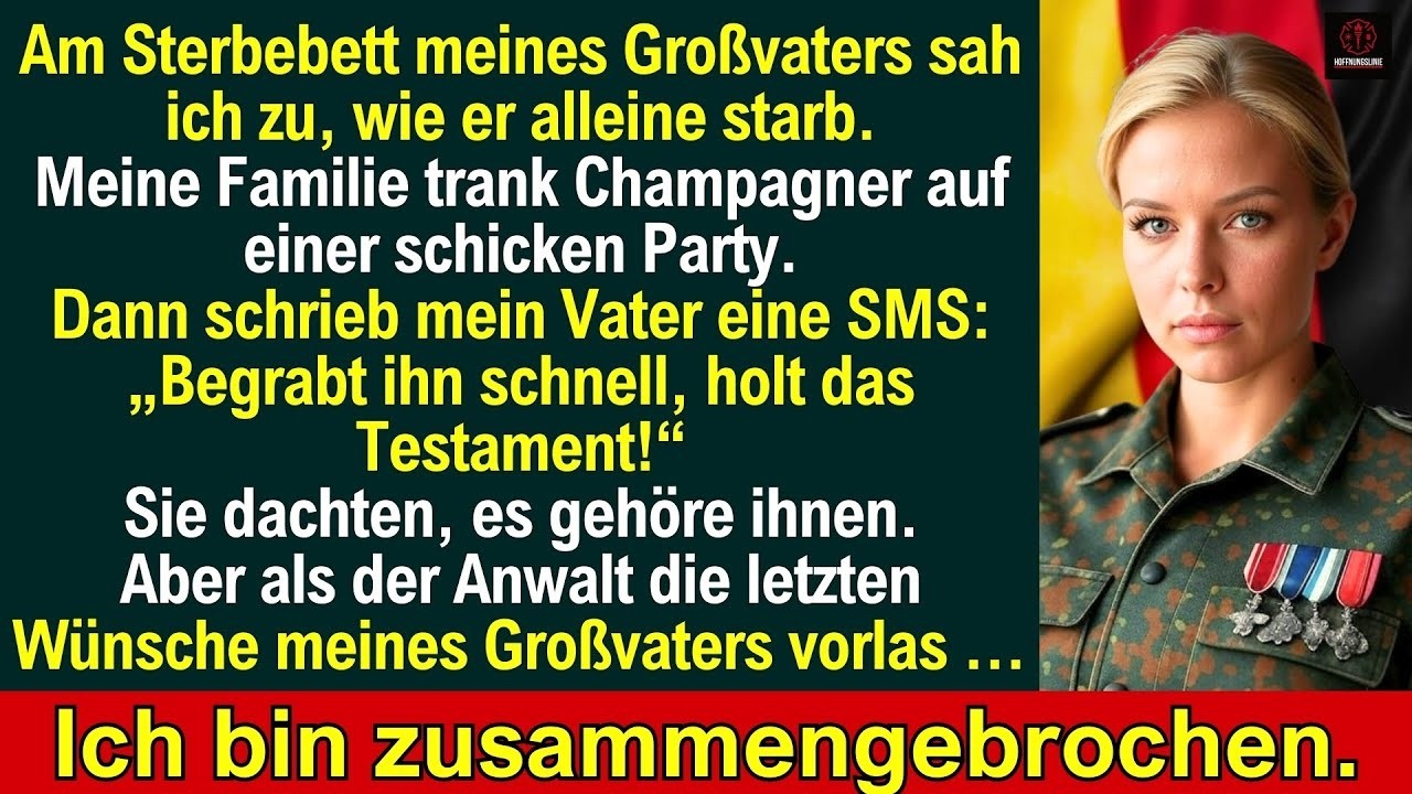 Meine Familie schwänzte Opas Beerdigung – doch beim Testament wollten sie alles haben