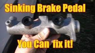 Fix Fixing A Sinking Brake Pedal NON ABS...Master Cylinder time!!