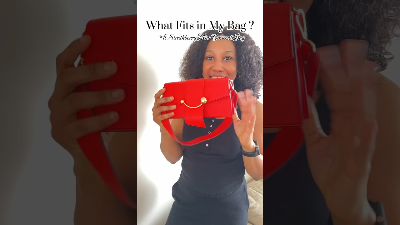 What fits in my STRATHBERRY mini crescent bag 👛? 