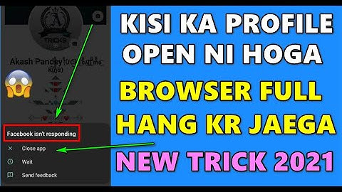 New Hang Overload Trick | Browser Full Hang Ho Jaega Profile Open Karte | Without Text Repeater