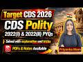 CDS Polity 2022 PYQs with Tricks &amp; Concepts | Complete PDF &amp; Notes | Polity PYQs | Priyanka Mam