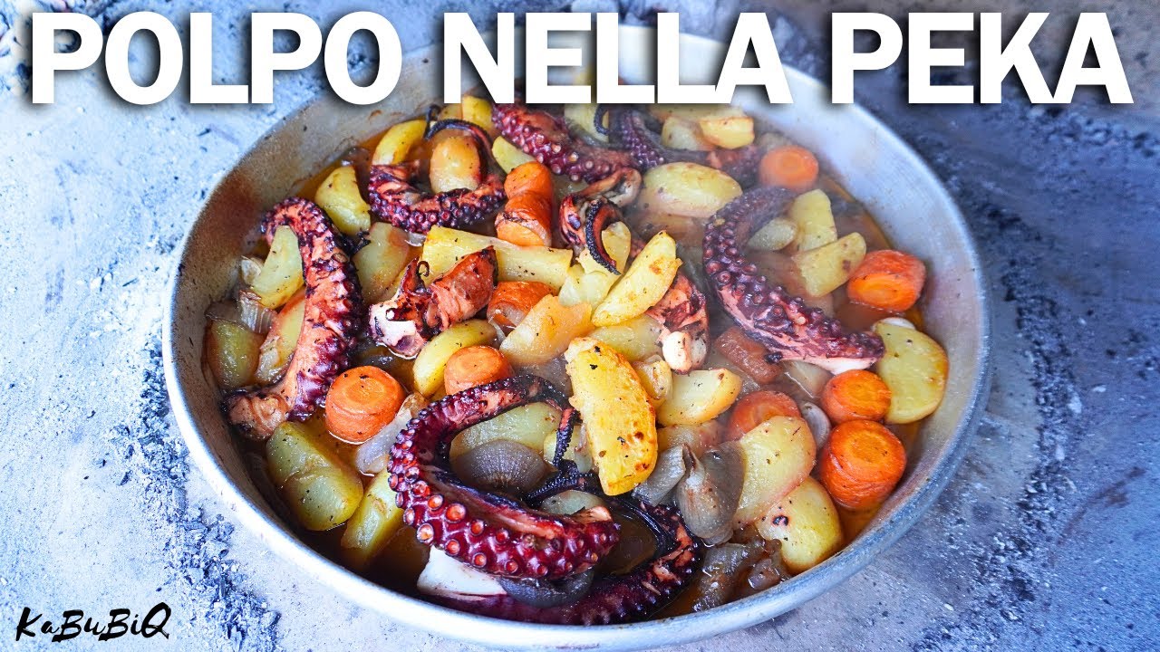 Polpo nella peka sotto la brace!!!! Viva la Dalmazia!!!!!
