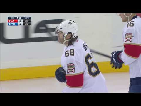 Jagr passes Howe for points after age 40 with a nice assist