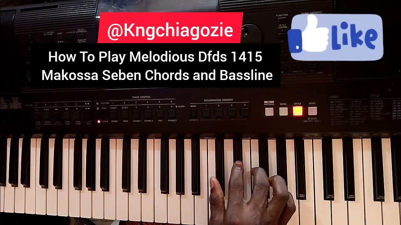 How to Play 1415 Melodious Makossa Seben Chords with Bassline YouTube