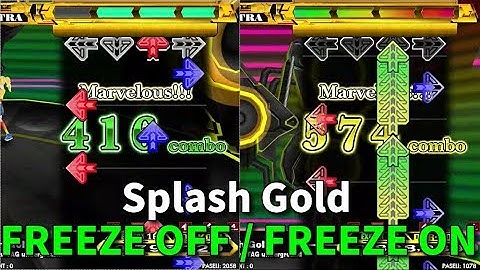 [DDR A20] Splash Gold [Single-EXPERT] FREEZE OFF / ON Comparision