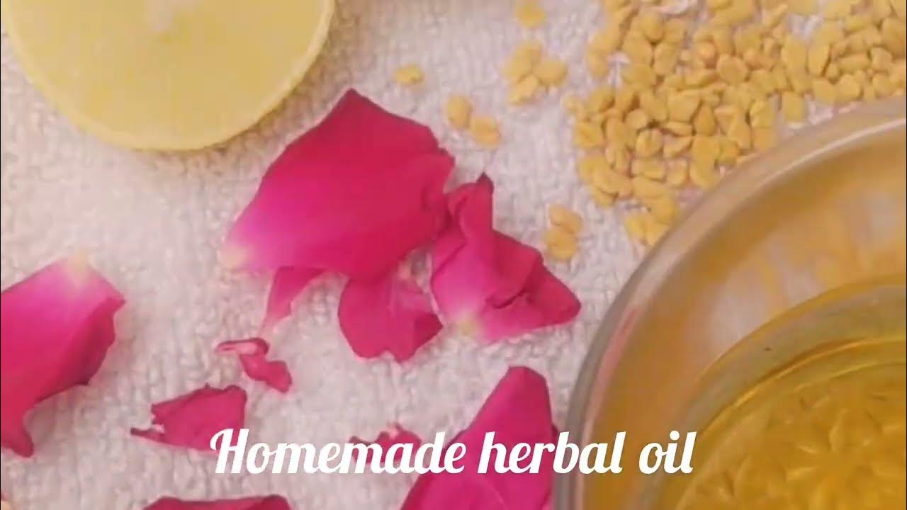 home made herbal hair oil for dry scalp dandruff & smothen& shiny hair