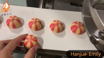 Hanjue HJ-860II Three color double filling chocolate filled cookies making machine