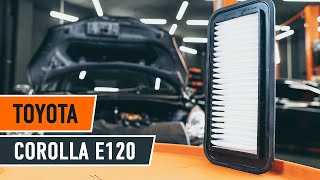 Fitting Engine air filter TOYOTA COROLLA Saloon (_E12J_, _E12T_): free video