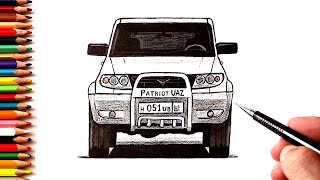 How to draw a UAZ Patriot car