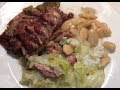 Neck bones, cabbage, rice &amp; butter beans