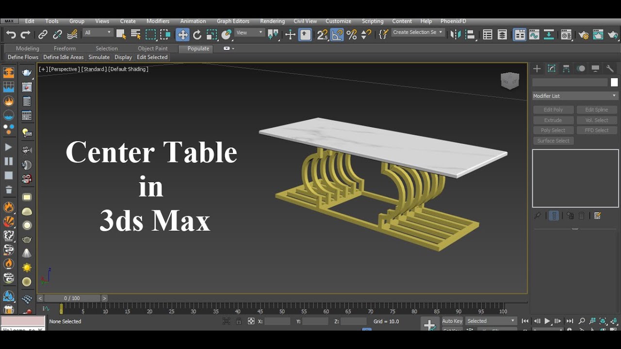 Center Table Modeling in 3ds Max | Center Table in 3d Max | Table ...