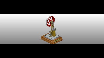 A SIMPLE OSCILLATING STEAM ENGINE  #solidworks