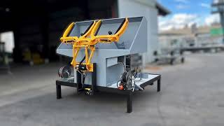 Stationary Trash Can Cleaning Skid Sparkling Bins