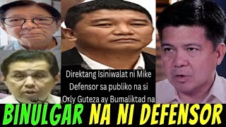 MIKE DEFENSOR: ANG PAGBALIKTAD NI ORLY GUTEZA... #komentonikamanong 