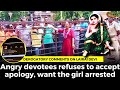 Derogatory comments on lairai devi angry devotees refuses to accept apology want the girl arrested