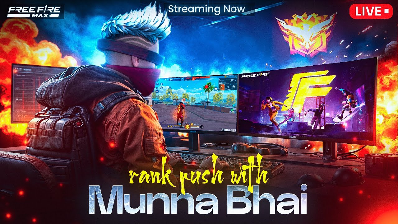 Grandmaster Live Rank Push Free Fire Telugu - Munna Bhai is Live ...