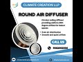 360° Airflow: Round Air Diffuser for Balanced Ventilation | Climate Creation LLP