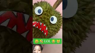 THE ANGRY DURIAN WON'T LEAVE ME ALONE! 😱🍈 @CrazyShinyCat #catshorts #cat #lol