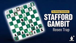 Win in 8 Moves CHECKMATE Best Chess Opening Traps for Black - Stafford Gambit Rosen Trap(Petrov)