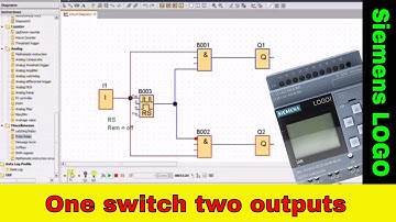 One input controlling two outputs v.1 - Siemens LOGO PLC