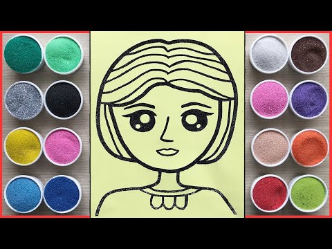 Video Vẽ và tô màu tranh cát cô gái dễ thương - Sand... - youtube