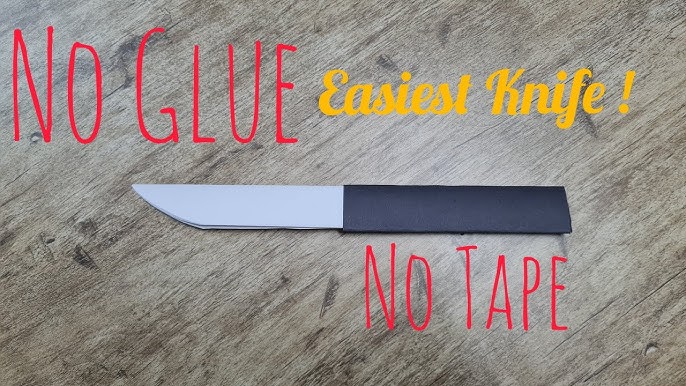 How to make a paper knuckle knife - Easy paper knife Tutorials 