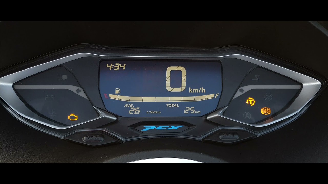 Honda pcx 125 mod 2021 cockpit Start Sequenz - YouTube
