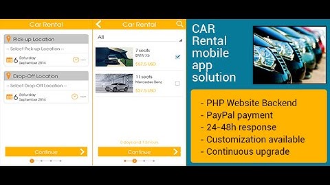 Car Rental Mobile App Solution Source Codes