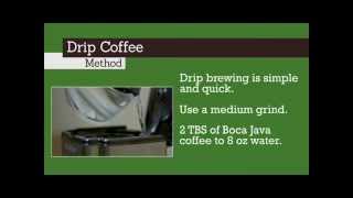Boca Java Coffee Drip Brewing Method