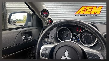 Mitsubishi EVO X AEM Gauge Install.