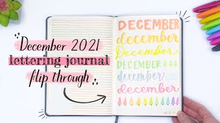 Lettering Journal Flip Through for December 2021! | Hand Lettering  and Journaling for Self-Care