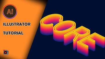 Colorful 3D Isometric Text Effect Illustrator Tutorial EASY