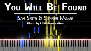 Sam Smith & Summer Walker - You Will Be Found (Piano Cover) Tutorial by LittleTranscriber