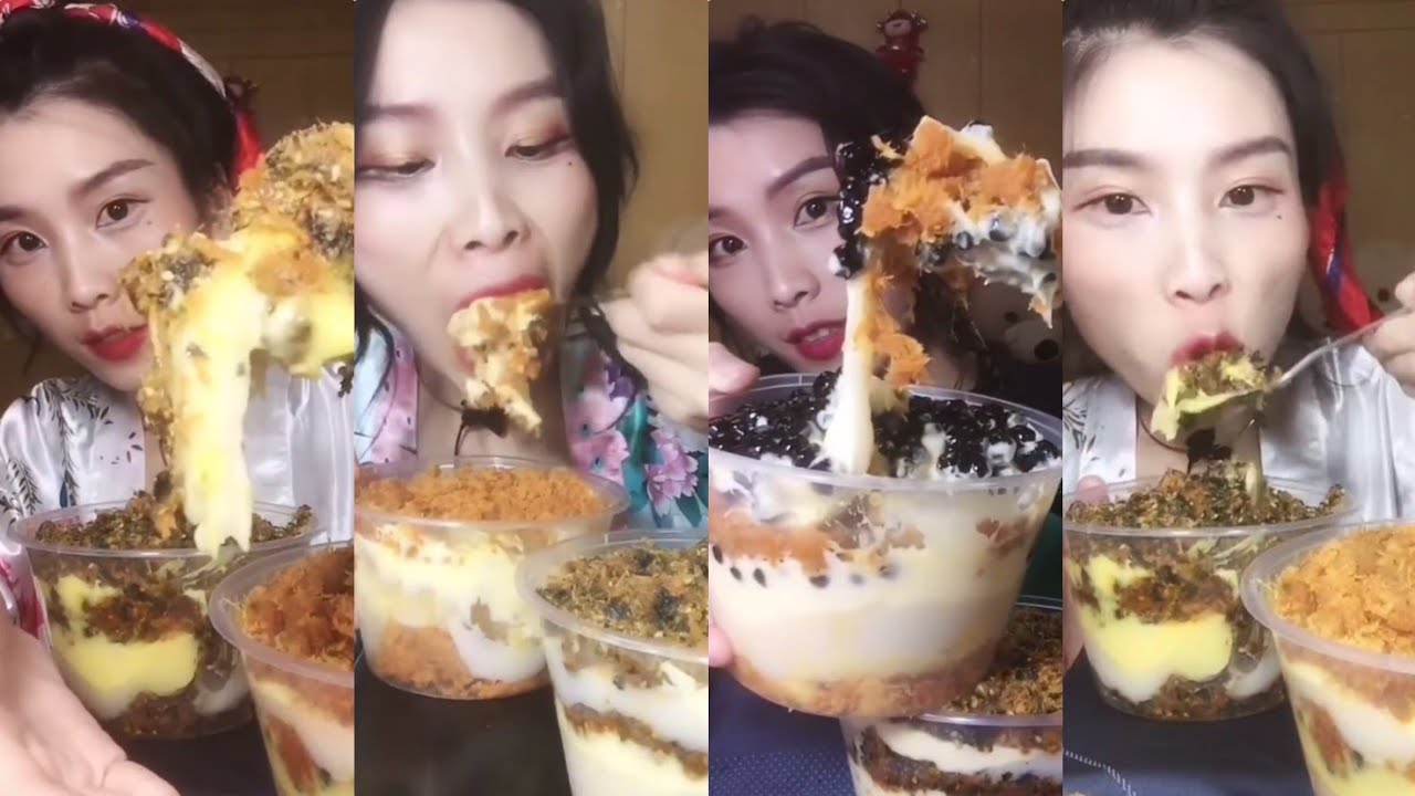 清山- CREAMY MEAT FLOSS MOCHI BOX // *Subtitled* ASMR Chinese Dessert Mukbang 디저트 먹방 吃播