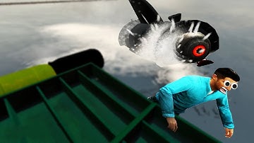 Building A Raft to Escape SHARKS in Gmod?! (Garry