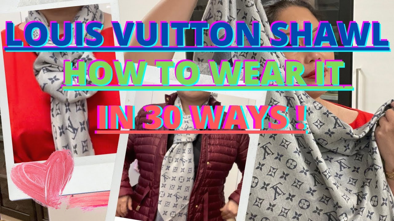 How to Wear LV Scarf/Shawl 