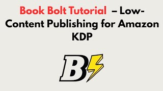 Book Bolt Tutorial (2026) – Low-Content Publishing for Amazon KDP