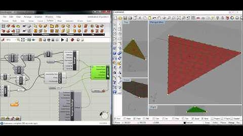 Distribute points on a triangular surface - Grasshopper + Kangaroo (Rhinoceros) (2nd part)