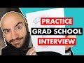 PRACTICE Answering 20 Grad School Interview Questions with Dr. Singh