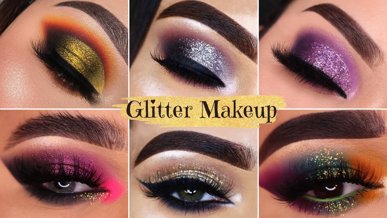 MAKEUP Ideas with GLITTER - Eyeliner Tutorial - Delineados de Ojos