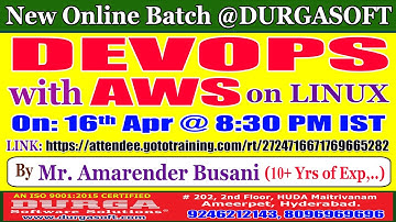 DEVOPS with AWS on LINUX Online Training @ DURGASOFT